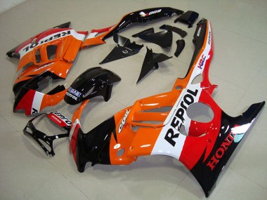 1995-1998 Black Orange Repsol CBR600 F3 Motorcycle Fairing