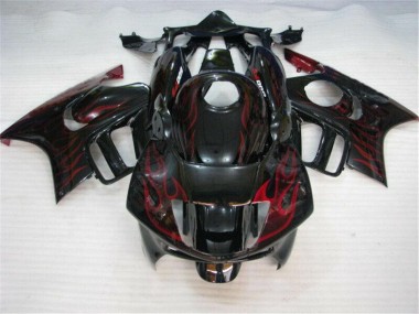 1995-1998 Black Red Flame CBR600 F3 Motorcycle Fairings