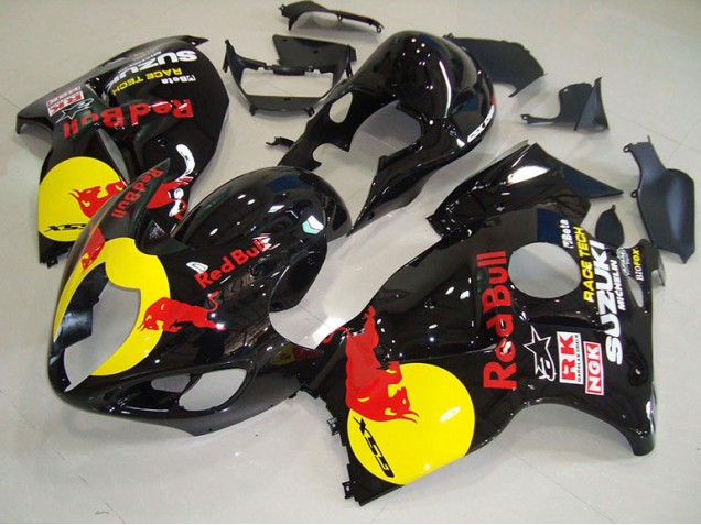 1996-2007 Black Yellow Red Bull GSXR 1300 Hayabusa Motorcycle Fairings