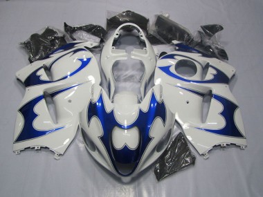 1996-2007 White Blue GSXR 1300 Hayabusa Motorcycle Fairings