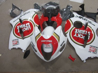 1996-2007 White Lucky Strike Motul GSXR 1300 Hayabusa Motorcycle Fairings