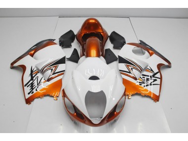 1996-2007 White Orange GSXR 1300 Hayabusa Motorcycle Fairings