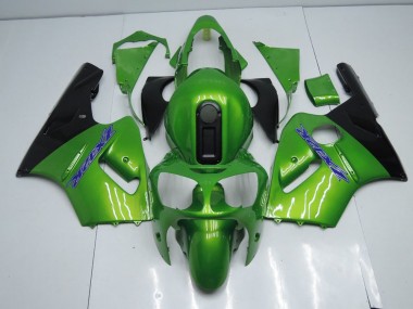 2000-2001 Green and Black ZX12R Motorcycle Fairings