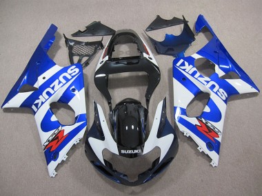 2000-2002 Blue White Decal GSXR 1000 Motorcycle Fairings