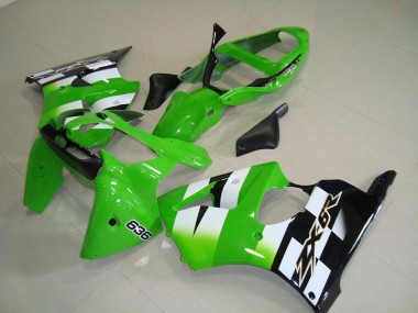 2000-2002 Green Black ZX6R Motorcycle Fairing Kits