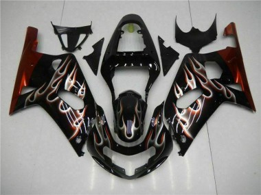 2001-2003 Black GSXR 600/750 Motorcycle Fairing Kits & Plastic