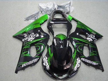 2001-2003 Black Green Corona Extra GSXR 600 Motorcycle Fairings