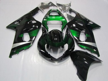 2001-2003 Black Green GSXR 750 Motorcycle Fairings