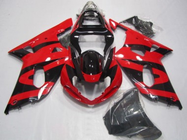 2001-2003 Black Red GSXR 750 Motorcycle Fairing