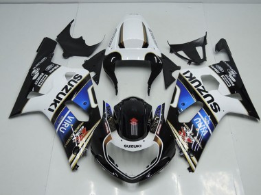 2001-2003 Black White Blue Viru GSXR 750 Motorcycle Fairings