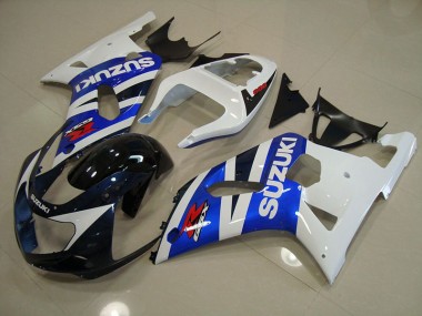 2001-2003 Blue White GSXR 750 Motorcycle Fairings