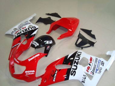 2001-2003 Red White Motul GSXR 750 Motorcycle Fairings