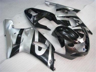 2001-2003 Silver Black GSXR 600/750 Motorcycle Fairings