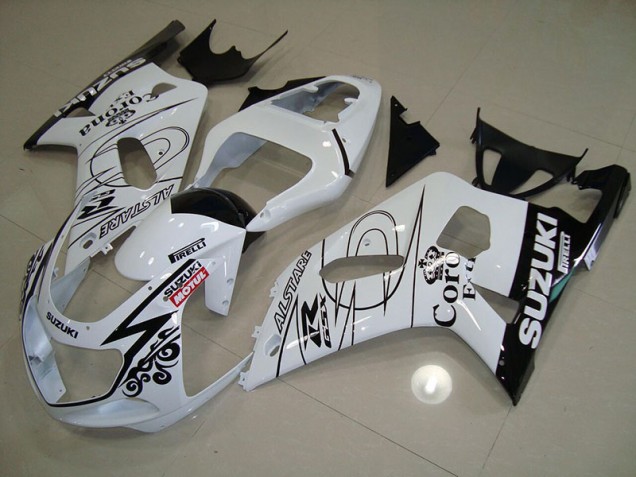 2001-2003 White Alstare Motul GSXR 750 Motorcycle Fairings