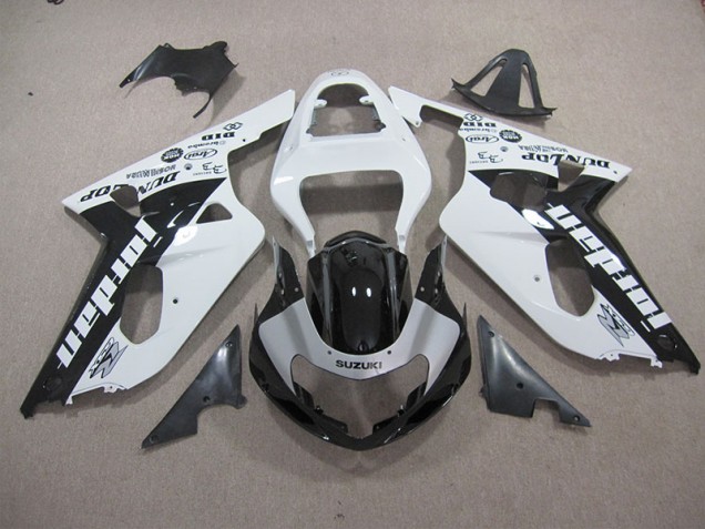 2001-2003 White Black GSXR 600 Motorcycle Fairings