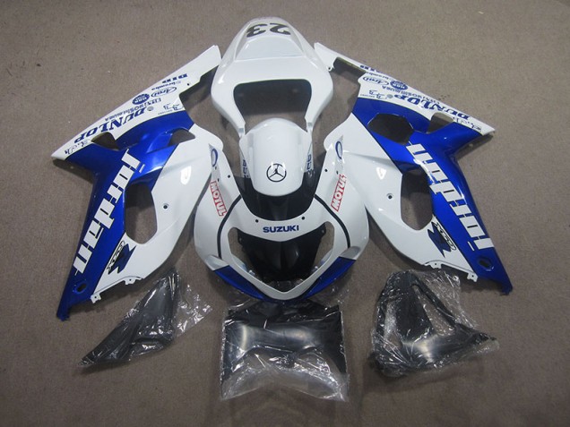 2001-2003 White Blue Motul GSXR 750 Motorcycle Fairings