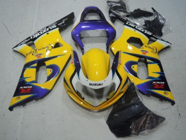 2001-2003 Yellow Purple GSXR 600 Motorcycle Fairings