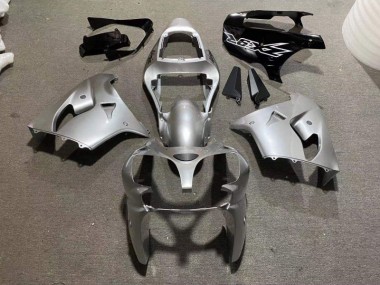 2002-2003 Silver Glossy Black ZX9R Motorcycle Fairings