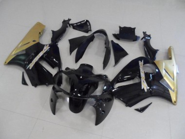 2002-2006 Black and Gold ZX12R Motorcycle Fairings