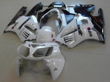 2002-2006 White Monster ZX12R Motorcycle Fairings