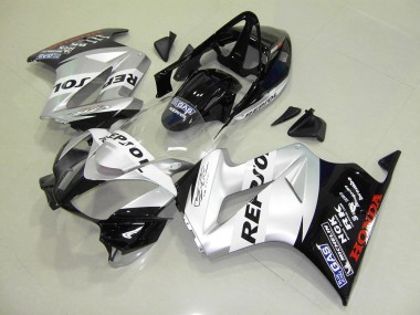 2002-2013 Silver Repsol VFR800 Motorcycle Fairing