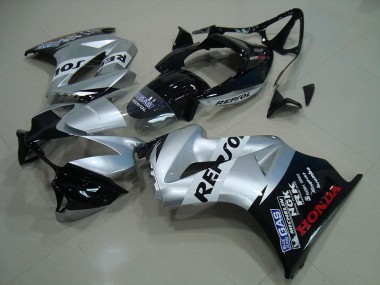 2002-2013 Silver Repsol VFR800 Motorcycle Fairings