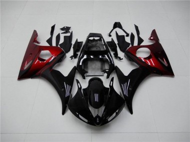 2003-2005 Black Red YZF R6 Motorcycle Fairings