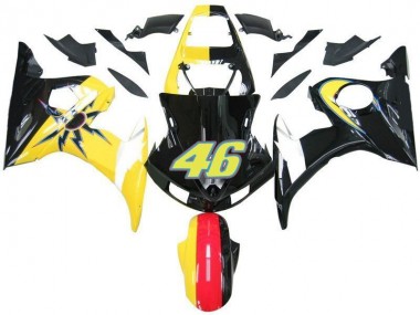 2003-2005 Black Yellow No. 46 YZF R6 Motorcycle Fairings