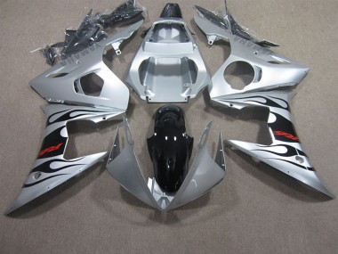 2003-2005 Silver Black Red Decal YZF R6 Motorcycle Fairings