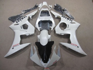 2003-2005 White with Black Decal YZF R6 Motorcycle Fairings