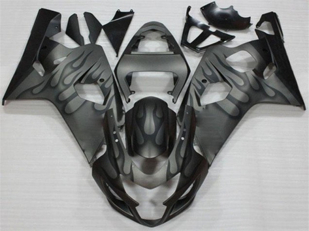 2004-2005 Black Grey GSXR 600/750 Motorcycle Fairings