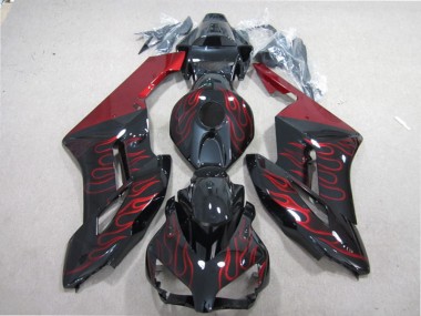 2004-2005 Black Red Flame CBR1000RR Motorcycle Fairing