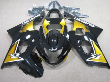 2004-2005 Black Yellow GSXR 600 Motorcycle Fairings