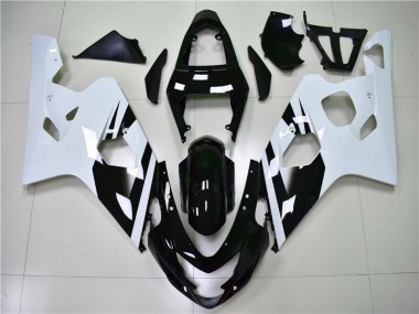 2004-2005 White Black GSXR 600/750 Motorcycle Fairing