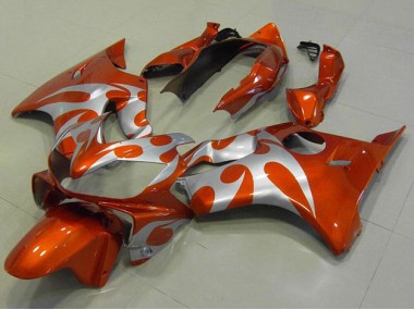 2004-2007 Orange Silver CBR600 F4i Motorcycle Fairings