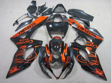 2005-2006 Black Orange Corona Extra GSXR 1000 Motorcycle Fairings