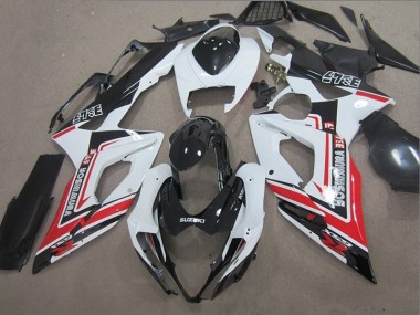 2005-2006 Black White Red GSXR 1000 Motorcycle Fairings