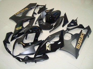 2005-2006 Black with Gold Decals GSXR 1000 Motorcycle Fairings