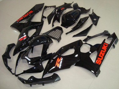 2005-2006 Glossy Black Red Sticker GSXR 1000 Motorcycle Fairings