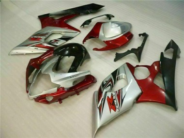 2005-2006 Red White GSXR 1000 Motorcycle Fairings