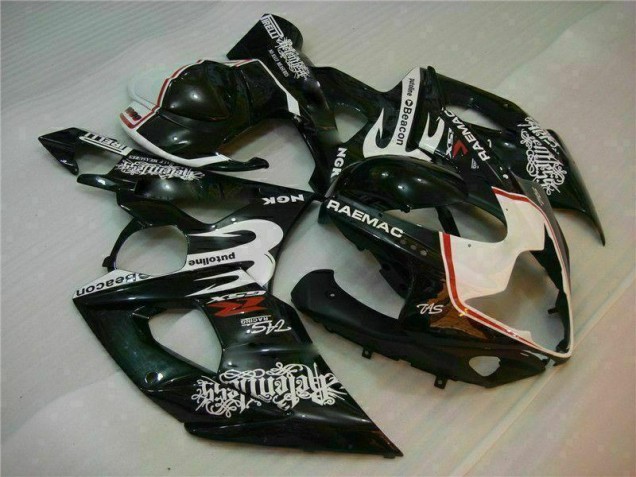 2005-2006 White Black GSXR 1000 Motorcycle Fairings