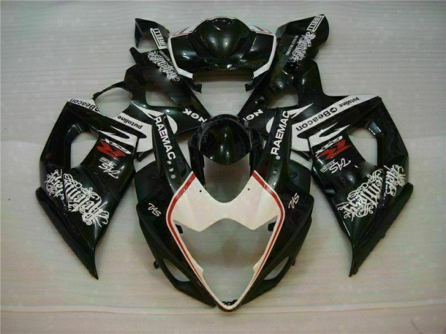 2005-2006 White Black GSXR 1000 Motorcycle Fairings