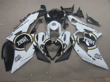 2005-2006 White Lucky Strike Black Motul GSXR 1000 Motorcycle Fairings