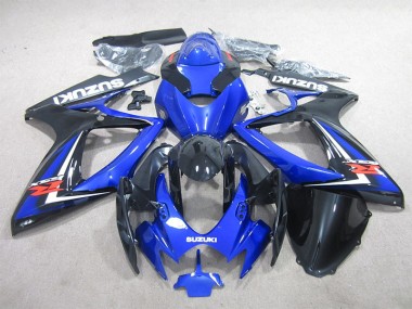 2006-2007 Black Blue GSXR 600 Motorcycle Fairings