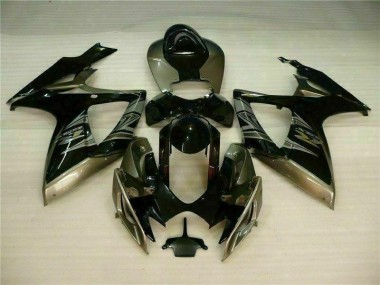 2006-2007 Black Grey GSXR 600/750 Motorcycle Fairings