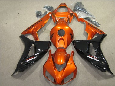 2006-2007 Black Orange Fireblade CBR1000RR Motorcycle Fairings