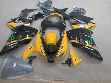 2006-2007 Black Yellow Touch4 Monster ZX10R Motorcycle Fairings