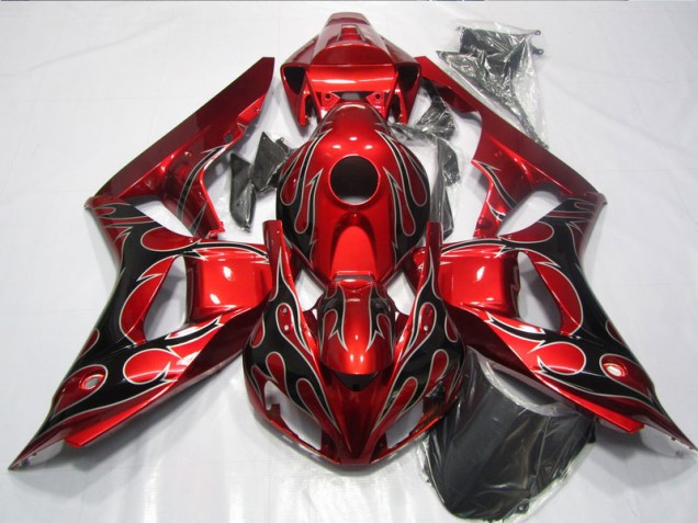 2006-2007 Red Black Flame CBR1000RR Motorcycle Fairings