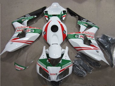 2006-2007 White Green Red Castrol CBR1000RR Motorcycle Fairings