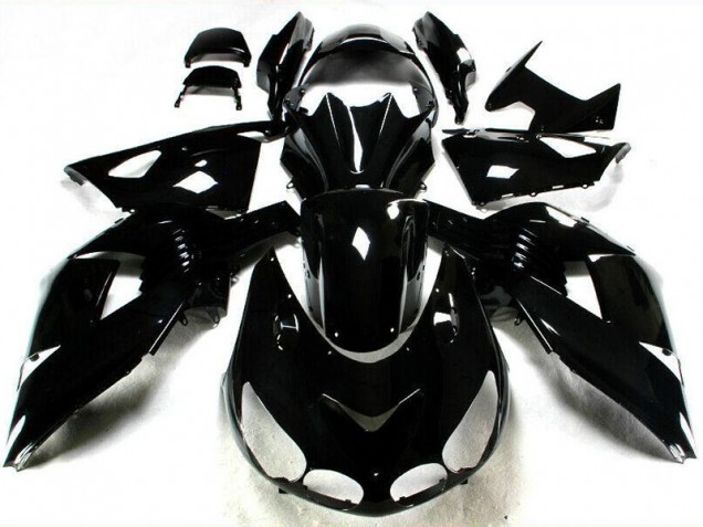 2006-2011 Glossy Black ZX14R ZZR1400 Motorcycle Fairings